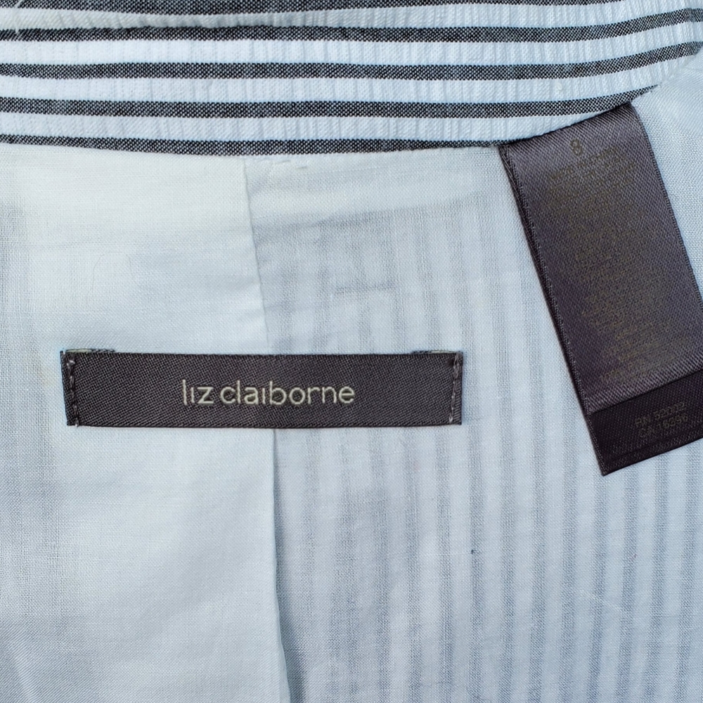 Liz Claiborne Seersucker Blazer sz 8 - Picture 5 of 5